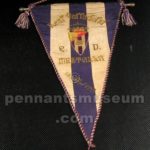 Embroidered pennant of the match Real Valladolid vs Mestalla played in 1943