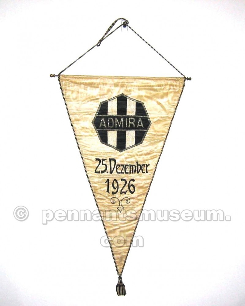 Embroidered match pennant Admira VS CD Europa played in 1926