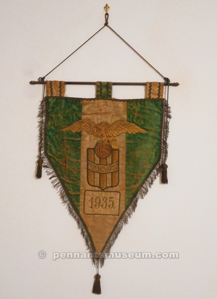 Embroidered pennant in use in 30s