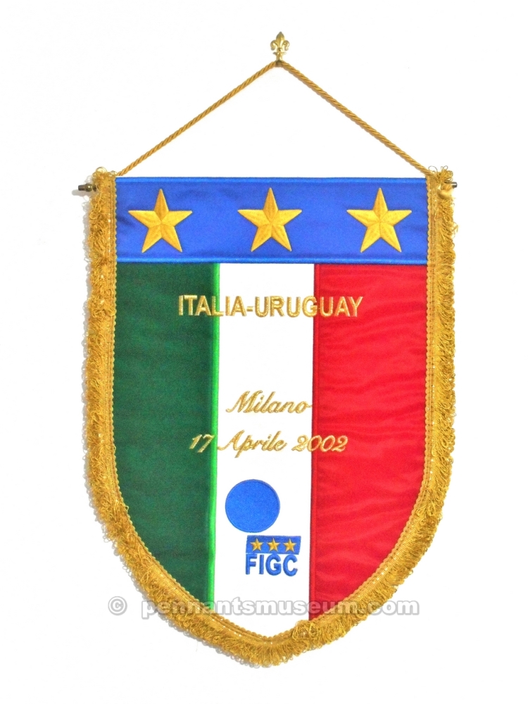 Gagliardetto amichevole Italia – Uruguay 2002