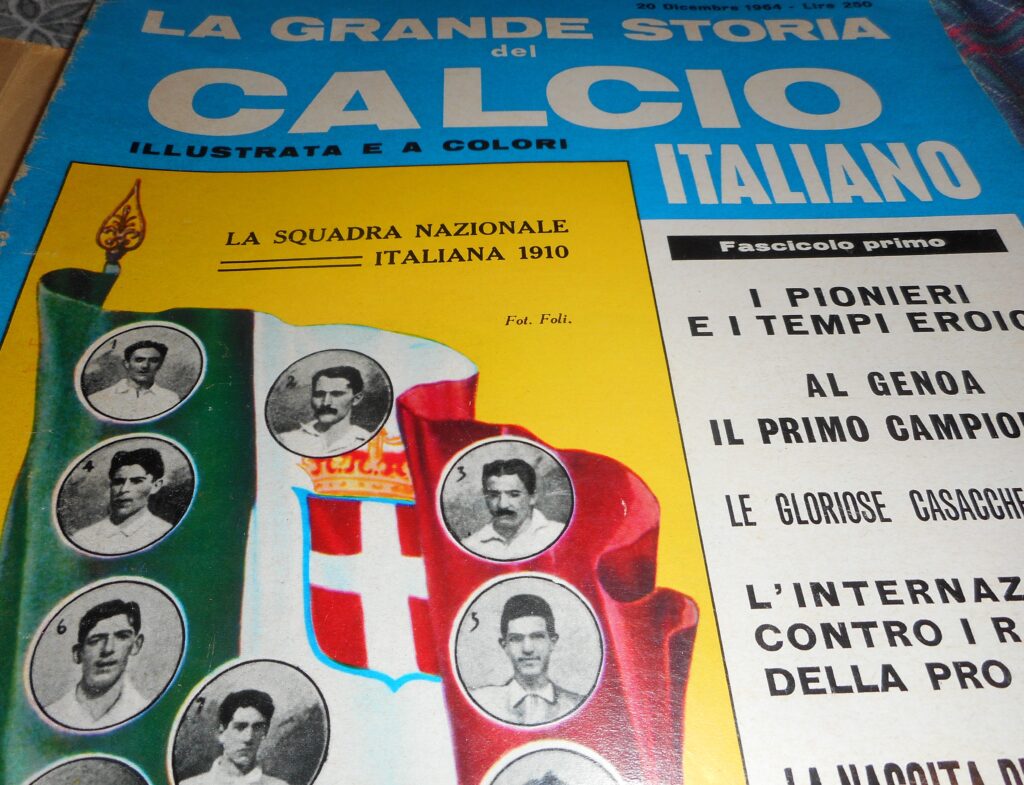 Il primo fascicolo della raccolta “La grande storia del calcio italiano” edita nel 1964