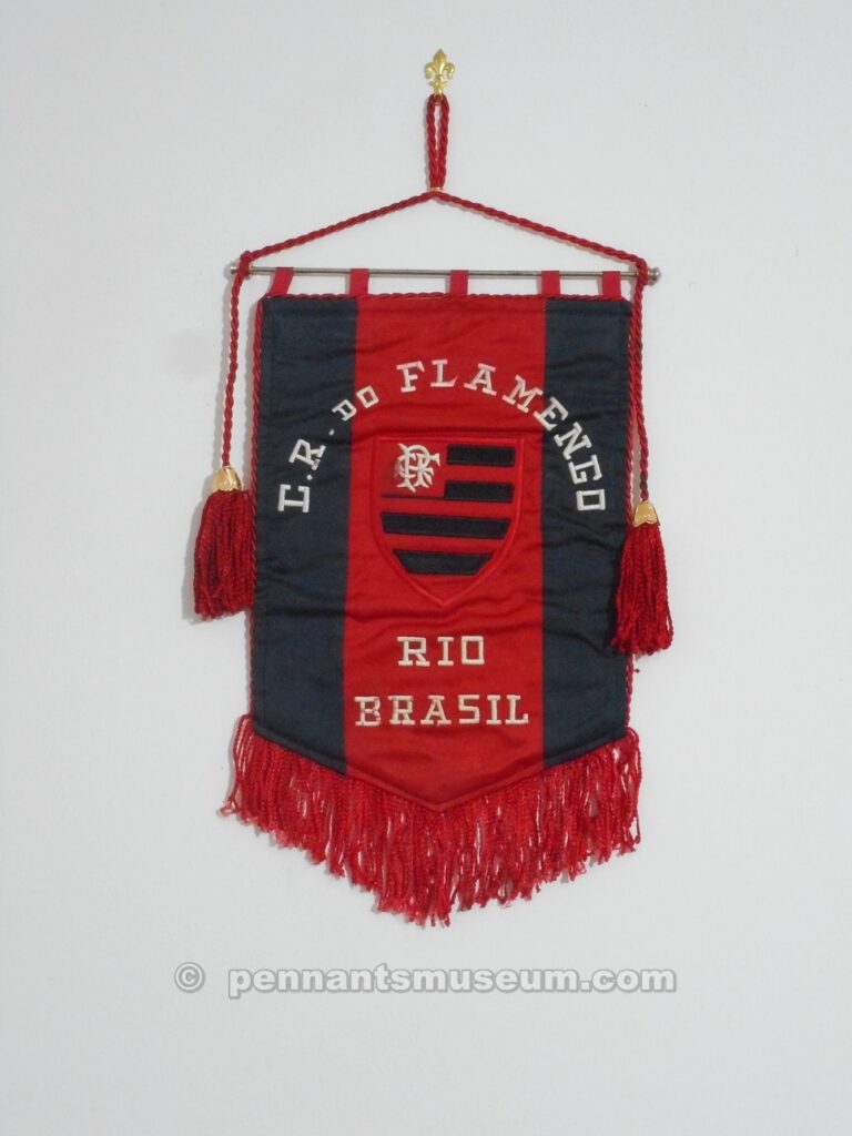 Embroidered official pennant in use in early 80s