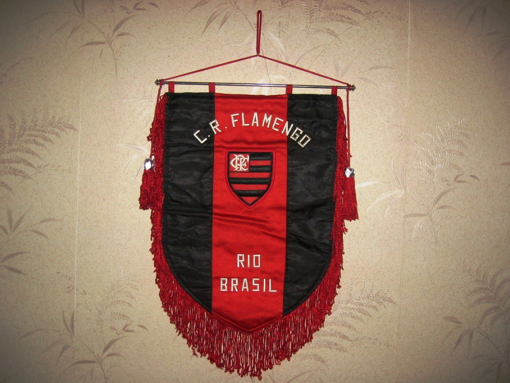 Embroidered pennant in use in the 80s